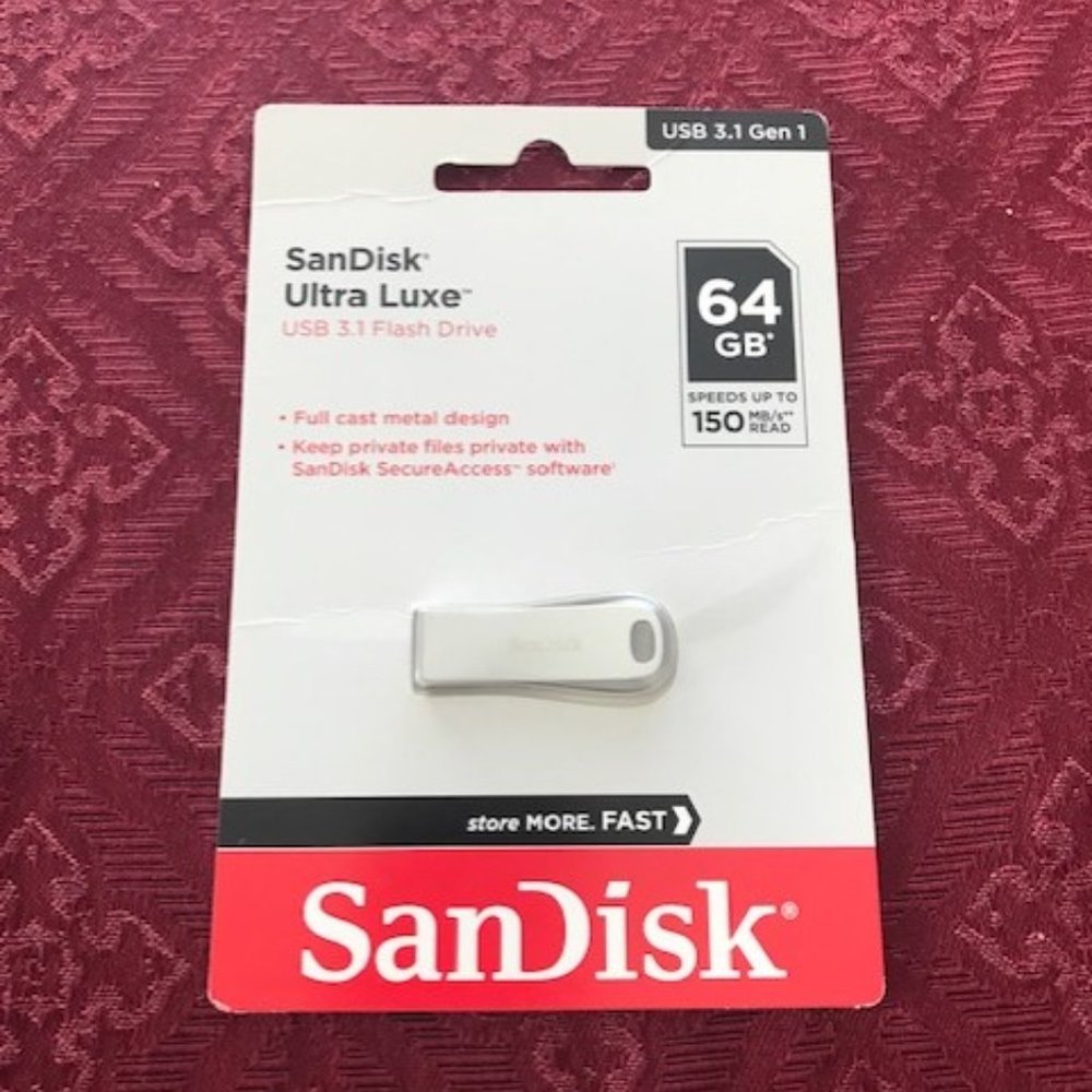 SanDisk Ultra Luxe 64GB USB3.1 Metal Casing USB Flash Drive up to 150MB/s SDCZ74